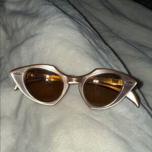 1950s original prescription Vintage Cat-Eye Sunglasses with Brown Lenses